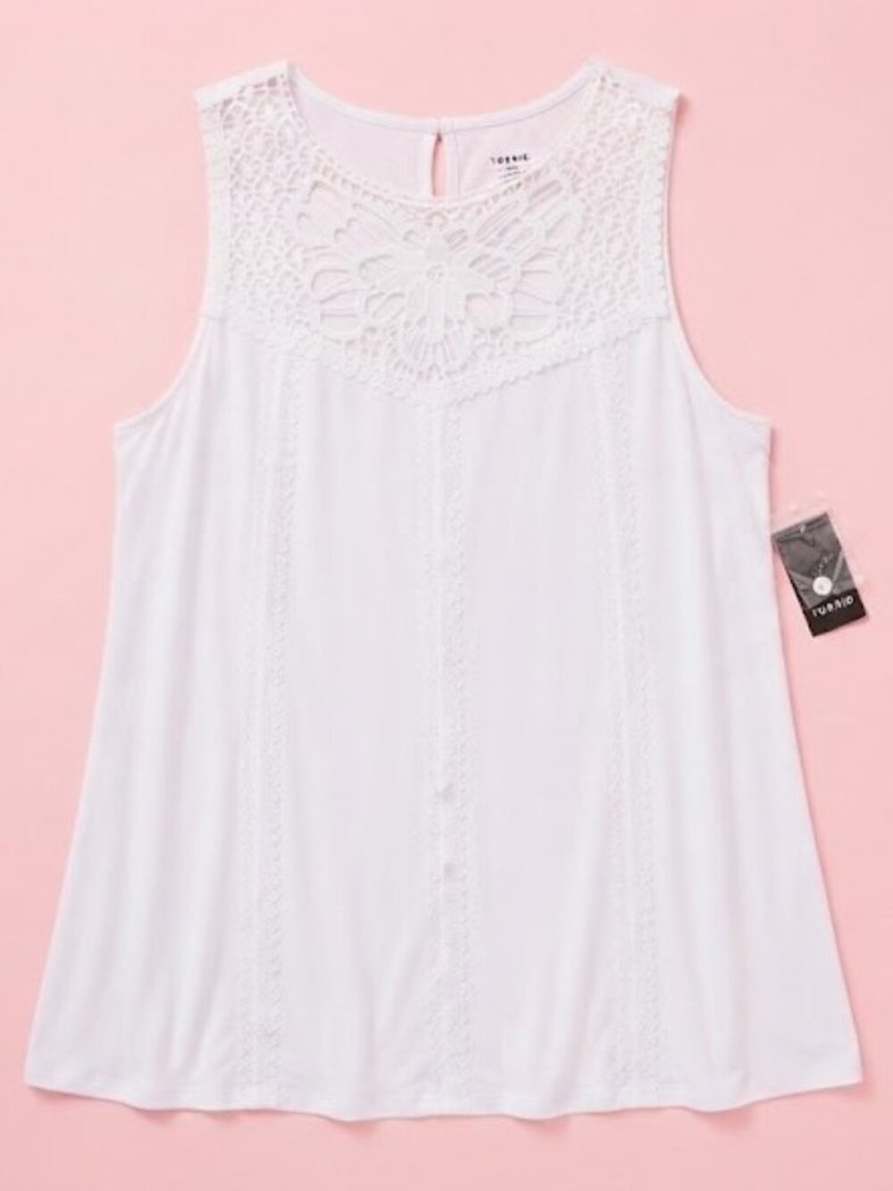 White Lace Tank Top